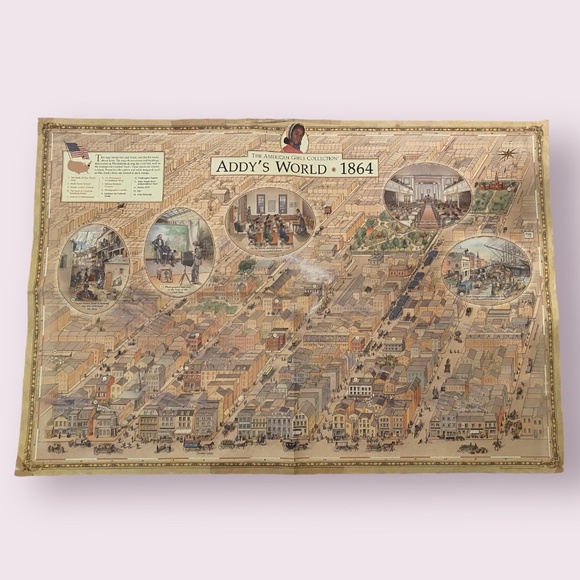 Vintage American Girl Pleasant Company Addy’s World 1864 Map - Picture 1 of 9